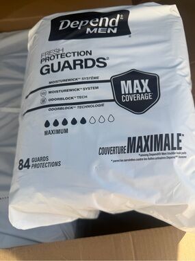 Depend men max coverage guards 84 count